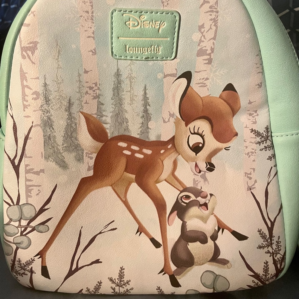 Loungefly Disney Bambi Snow Day Mini Backpack Bag Thumper Mint Green